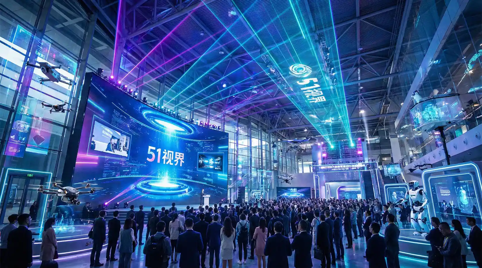 科技展览会现场 - 五一网-51吃瓜网|精选推荐|官方网站|五一网官网 综合报道